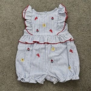 Baby girl sailor romper
